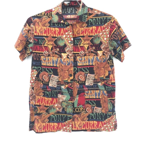 Unbranded Other - Rodeo Mens Cowboy Horse Pony Shirt Size Medium